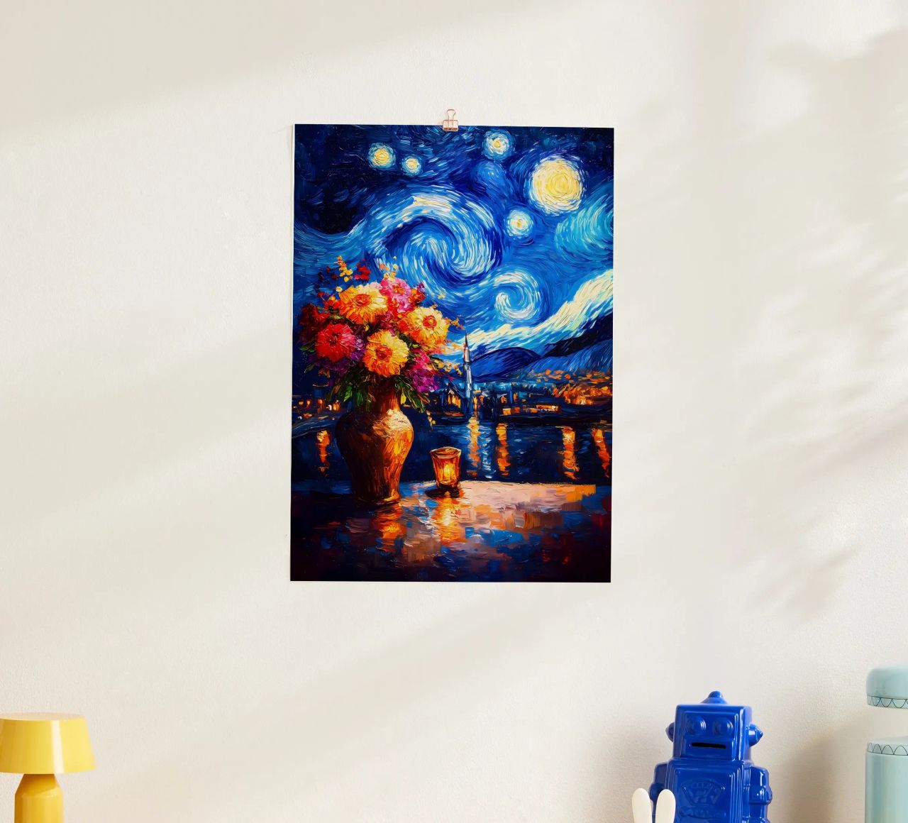 Starry Night Flowers poster by Adrian Patel