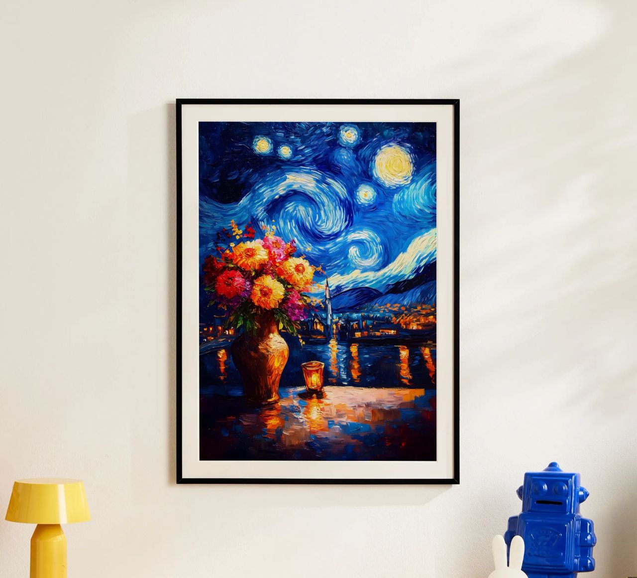 Starry Night Flowers poster by Adrian Patel