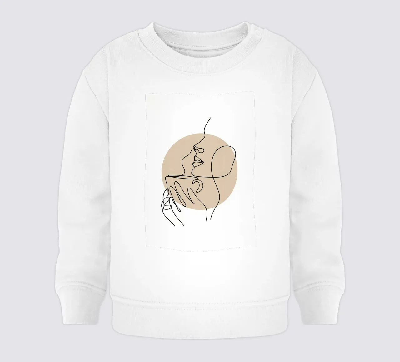 Linea d'arte del caffè felpa neonato da Aiden Garcia