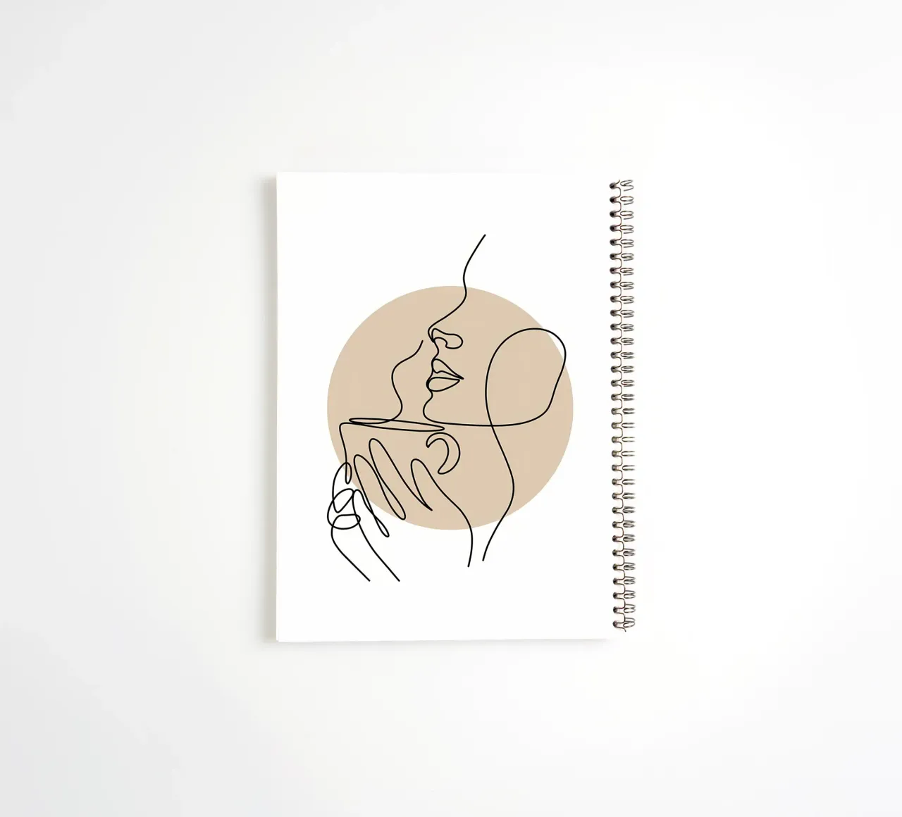 Coffee line art spiral notebook by Aiden Garcia