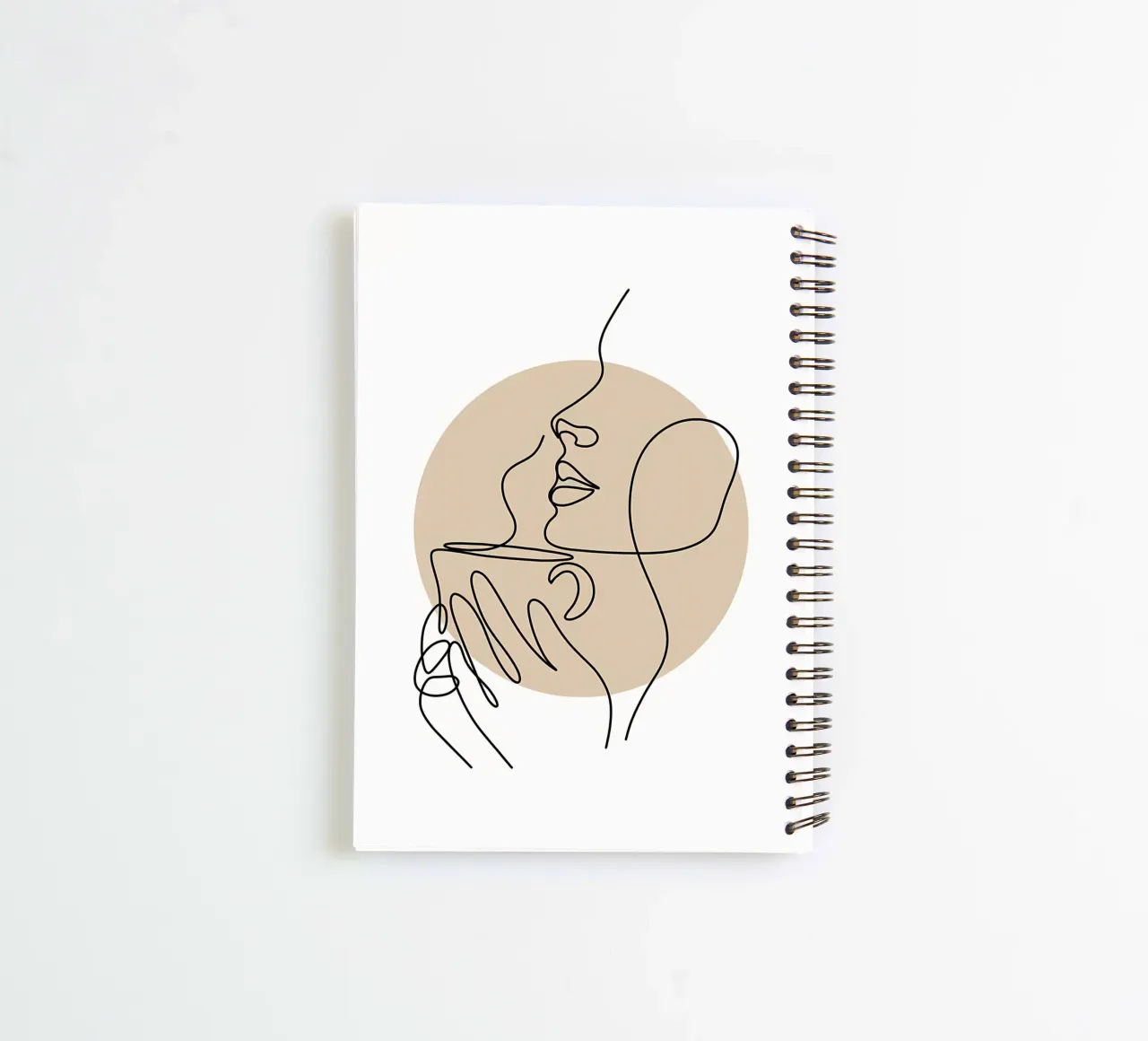 Coffee line art spiral notebook by Aiden Garcia
