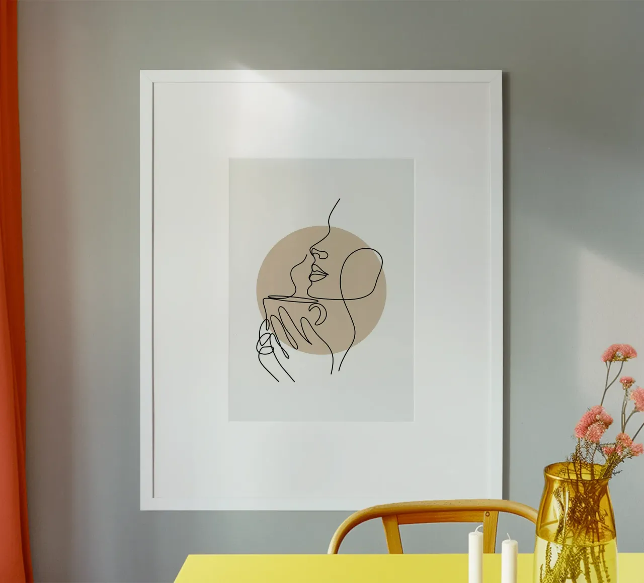 Coffee line art hahnemühle by Aiden Garcia