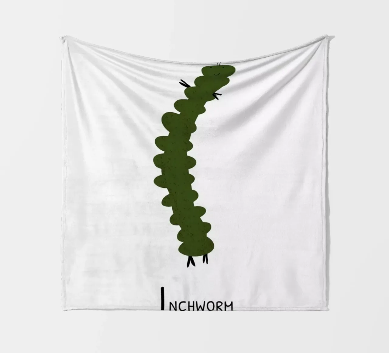 I for Inchworm coperta in pile da Little Flourishes