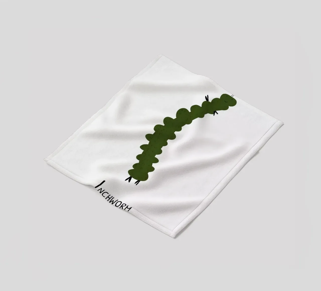 I for Inchworm coperta in pile da Little Flourishes