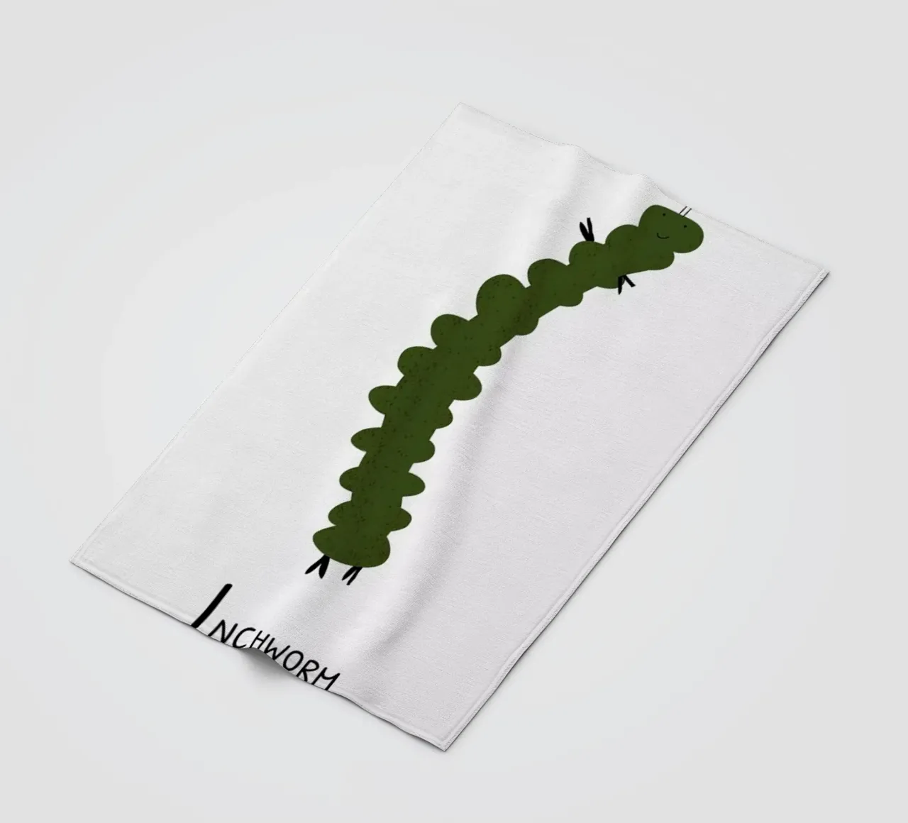 I for Inchworm coperta in pile da Little Flourishes