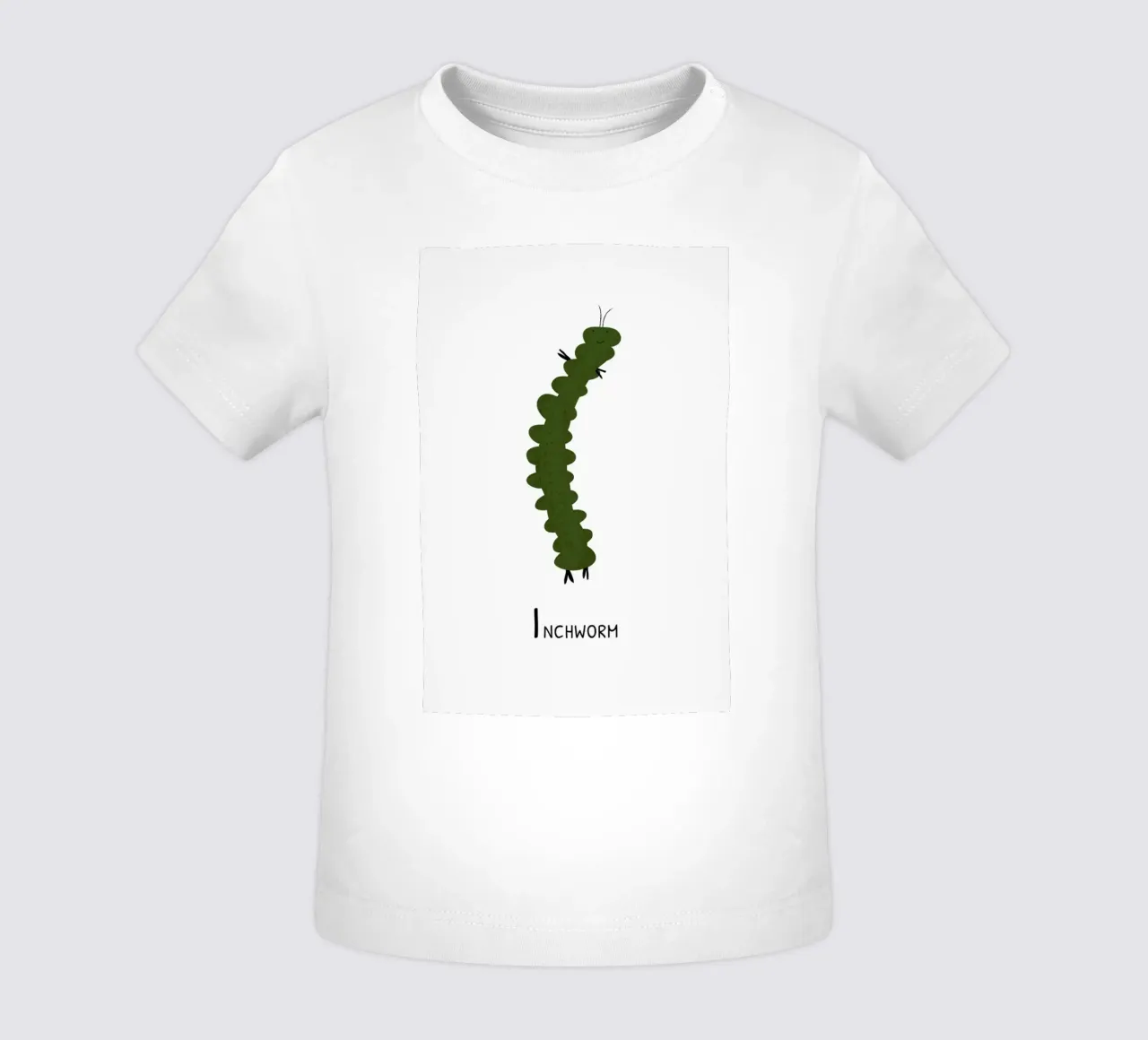 I for Inchworm maglietta neonato da Little Flourishes