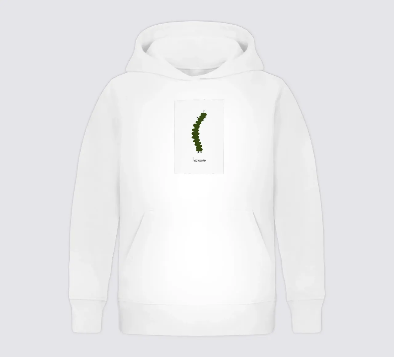 I for Inchworm kids hoodie by Little Flourishes