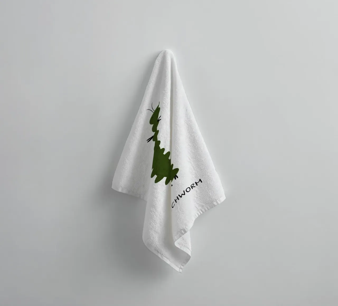 I for Inchworm asciugamano da bagno da Little Flourishes