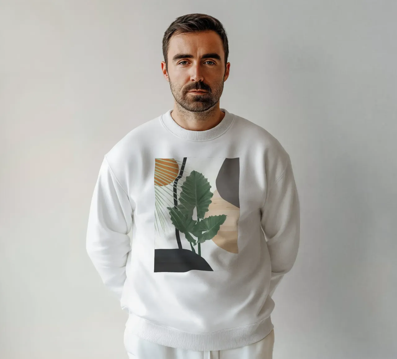 Foglie Finezza astratta 1 felpa da Nicholas Campbell