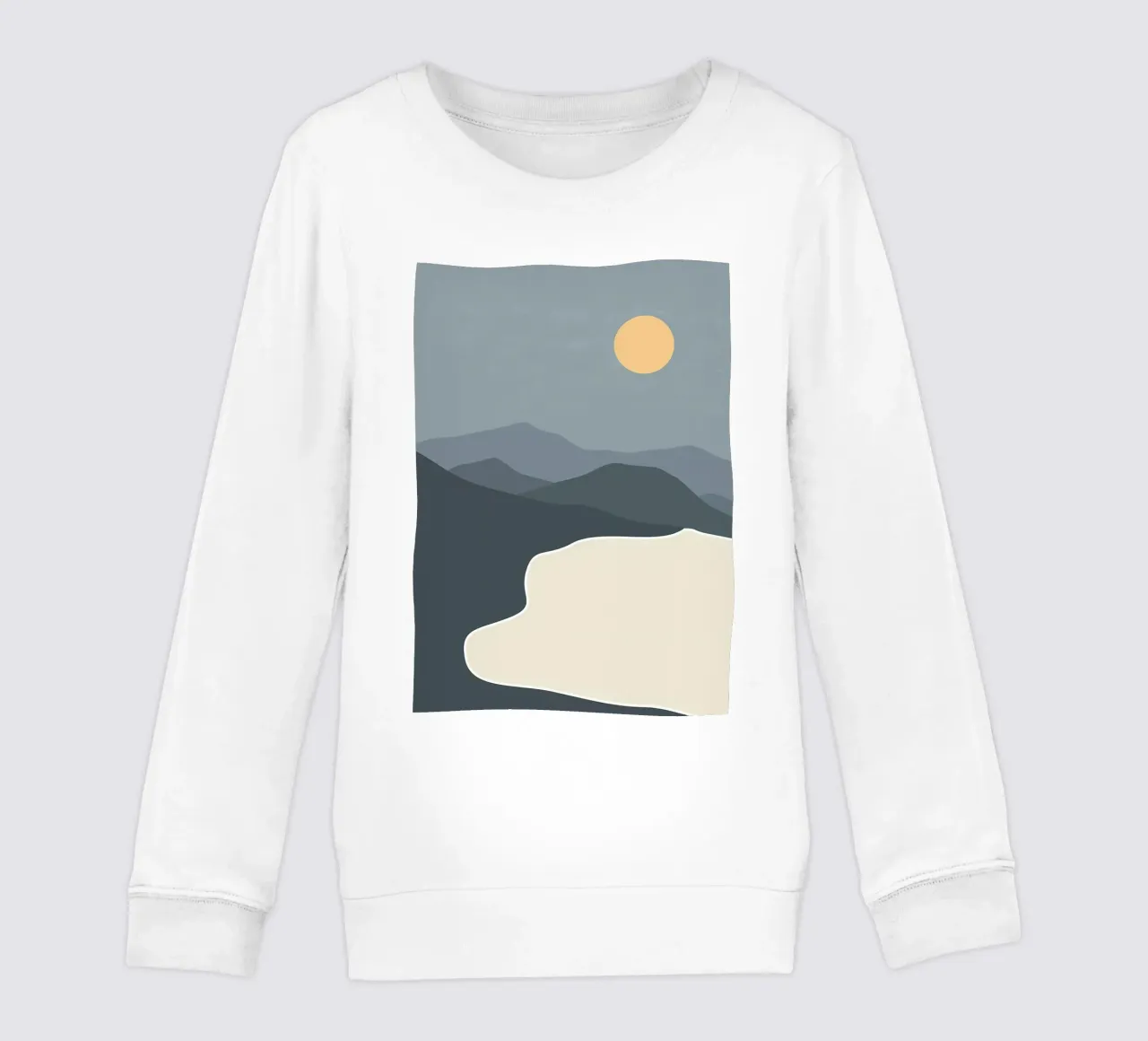 Modern landscape art kids sweatshirt by Bartosz Powalka