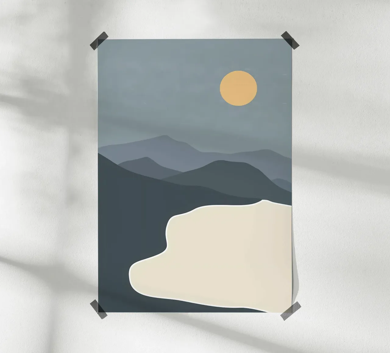 Modern landscape art poster by Bartosz Powalka