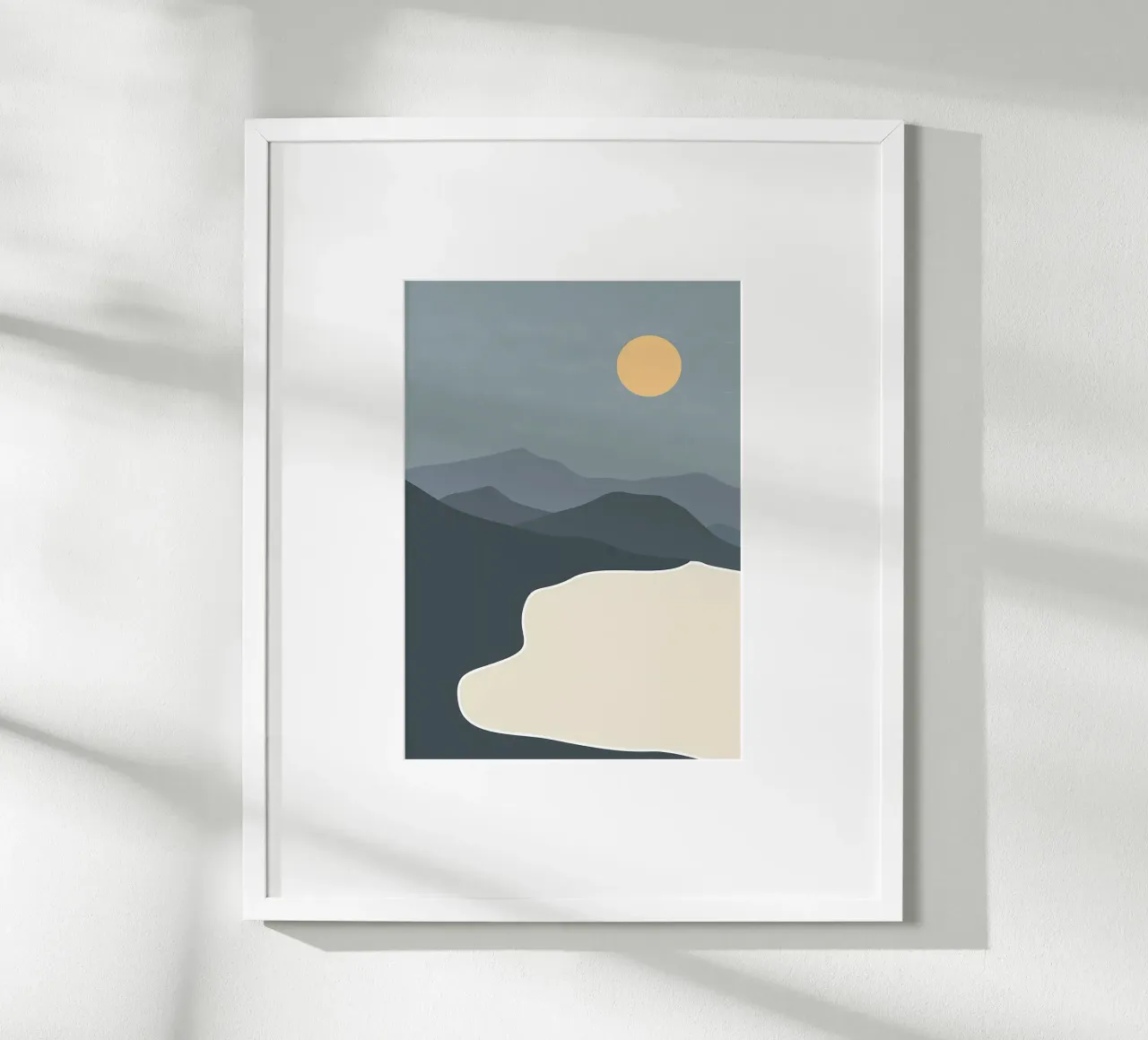 Modern landscape art poster by Bartosz Powalka