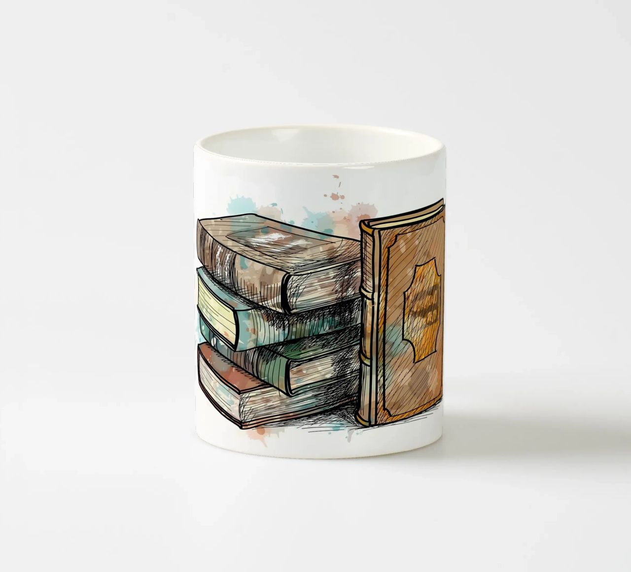 Pila di foglietti multicolore tazza in ceramica da Aiden Garcia