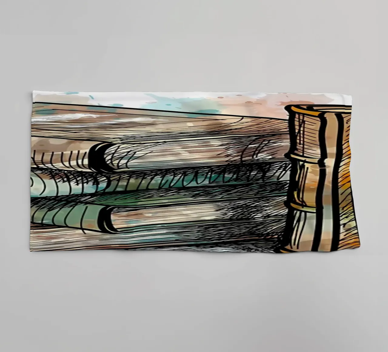 Stack of multi colored towel by Aiden Garcia