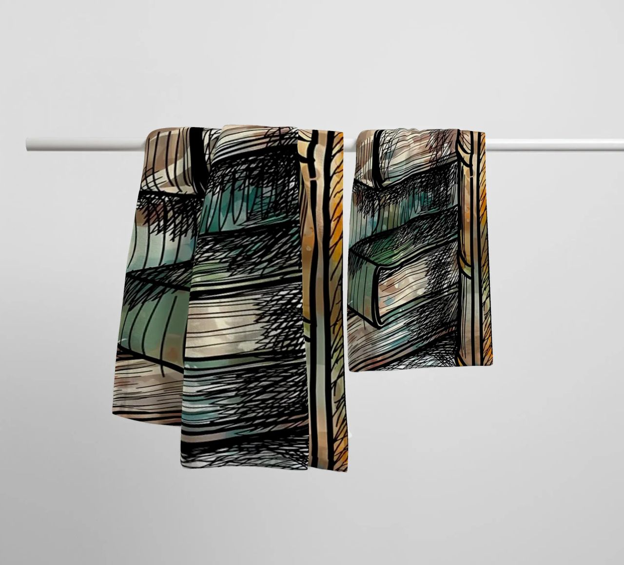 Stack of multi colored towel by Aiden Garcia
