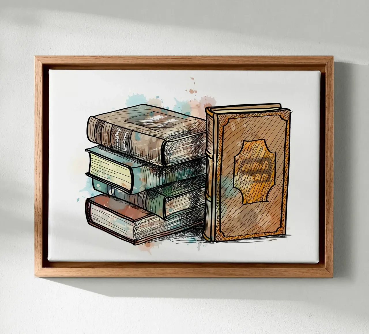 Stack of multi colored canvas by Aiden Garcia