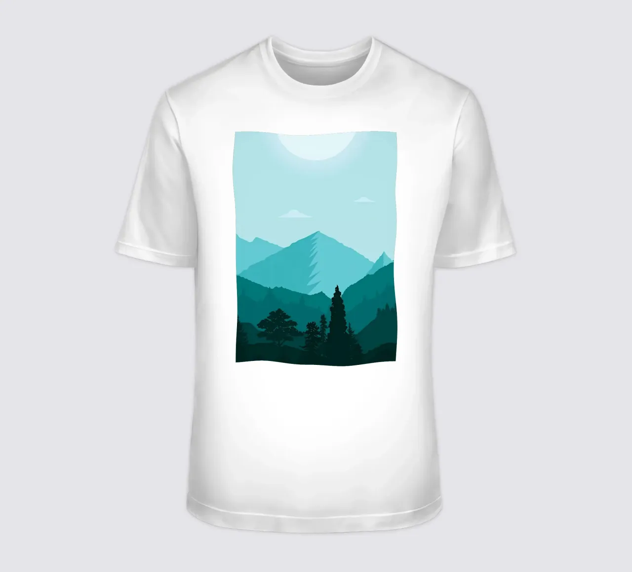 flat beautyfull nature t-shirt by Bartosz Powalka