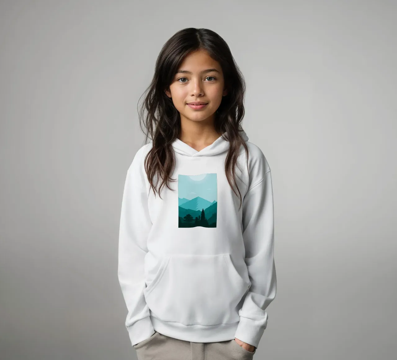 flat beautyfull nature kids hoodie by Bartosz Powalka