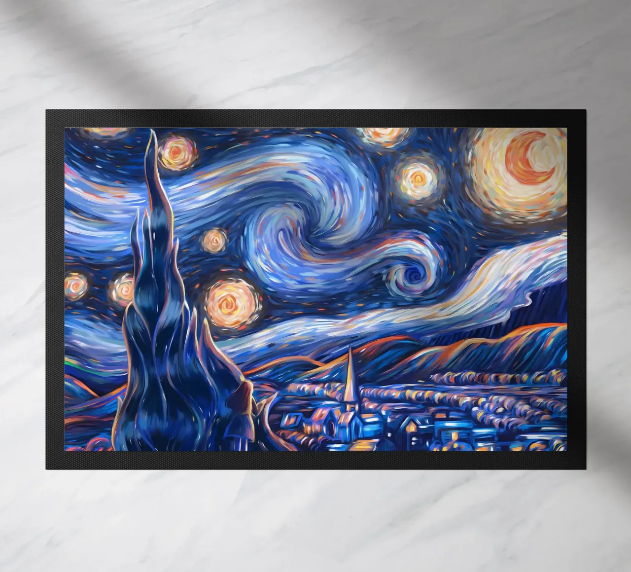 Stato d'animo della notte stellata zerbino da Adrian Patel