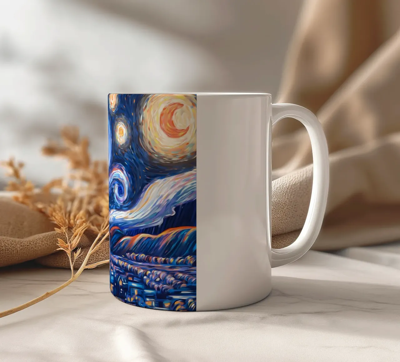 Stato d'animo della notte stellata tazza in ceramica da Adrian Patel