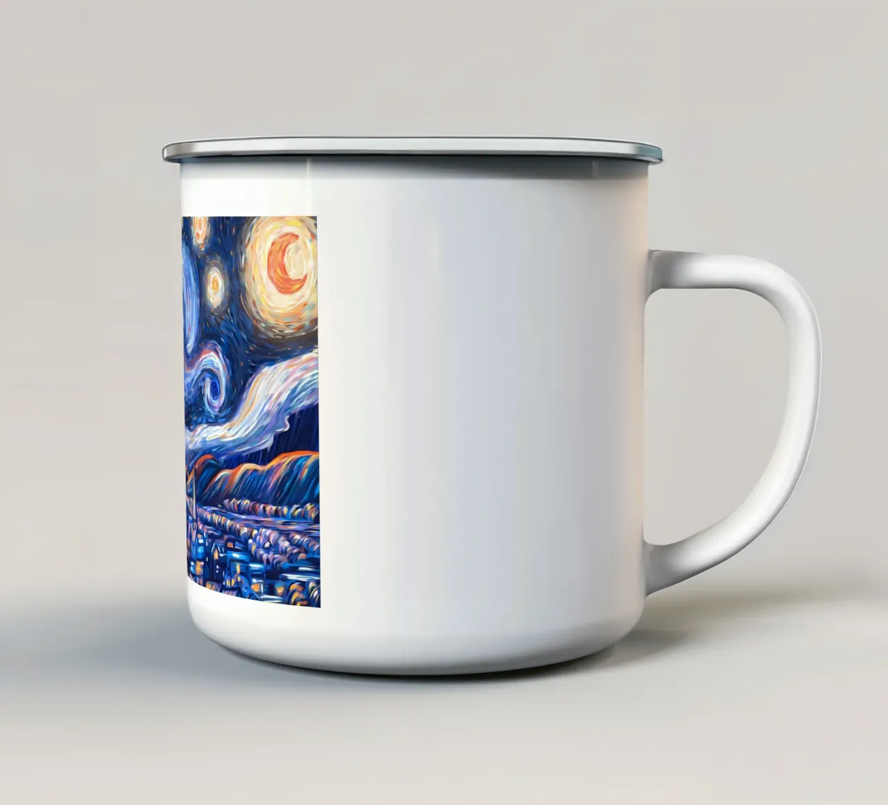 Stato d'animo della notte stellata tazza in smalto da Adrian Patel