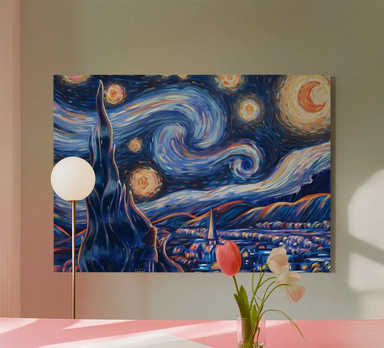 Stato d'animo della notte stellata plexiglass da Adrian Patel