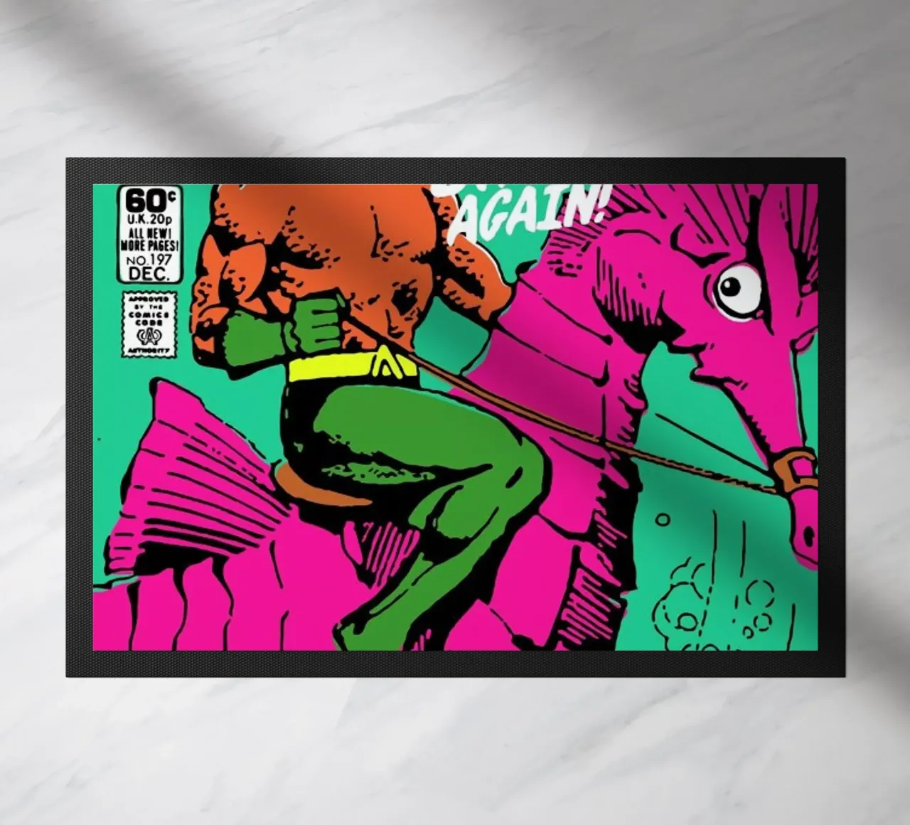 Aqua idol doormat by Butcher Billy
