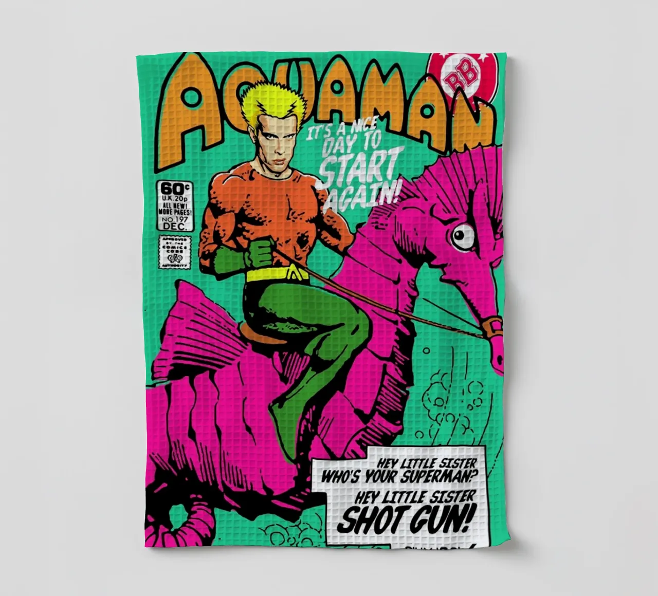 Aqua idol tea towel by Butcher Billy