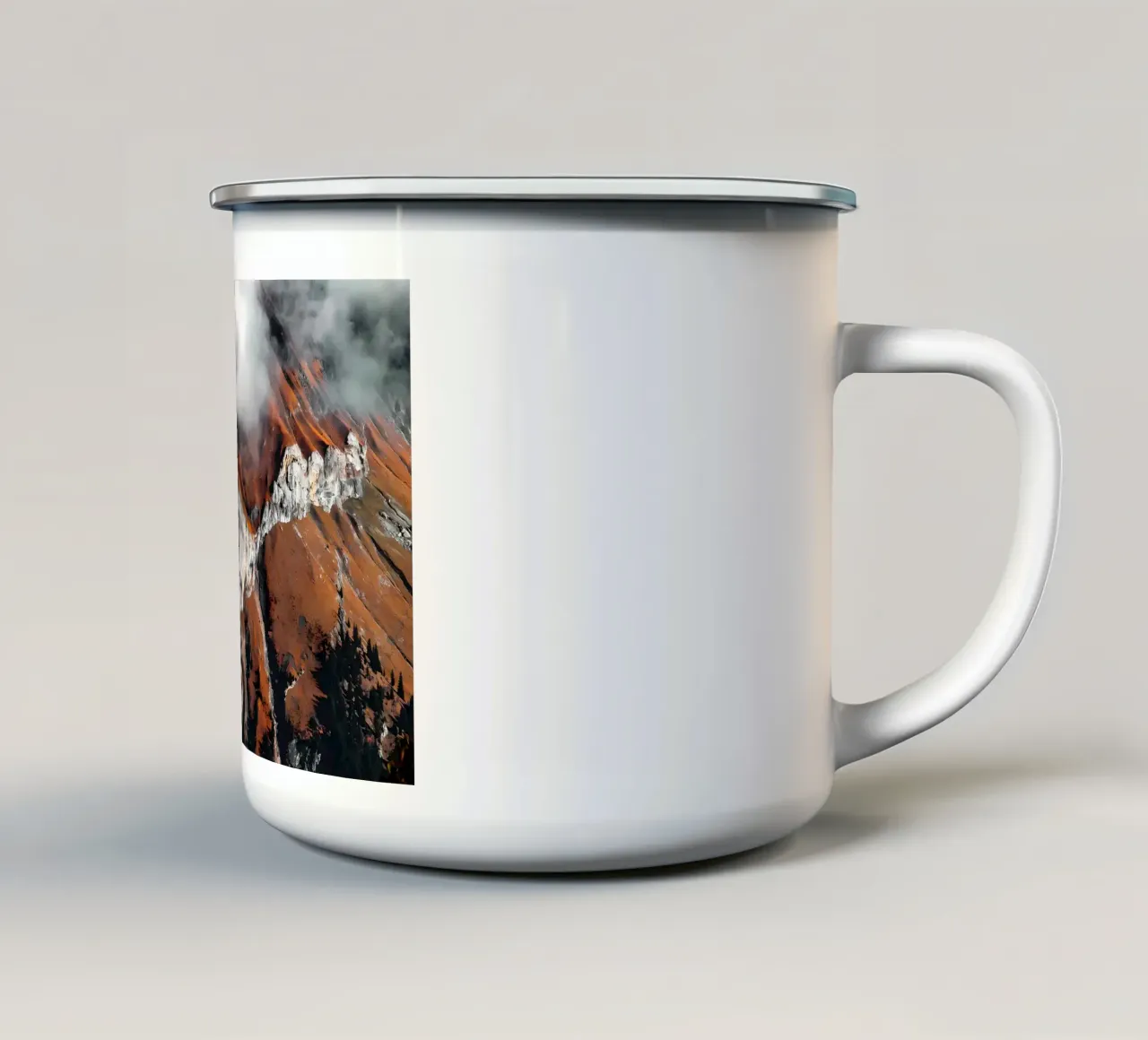 Natural environment view enamel mug by Matthew Katz