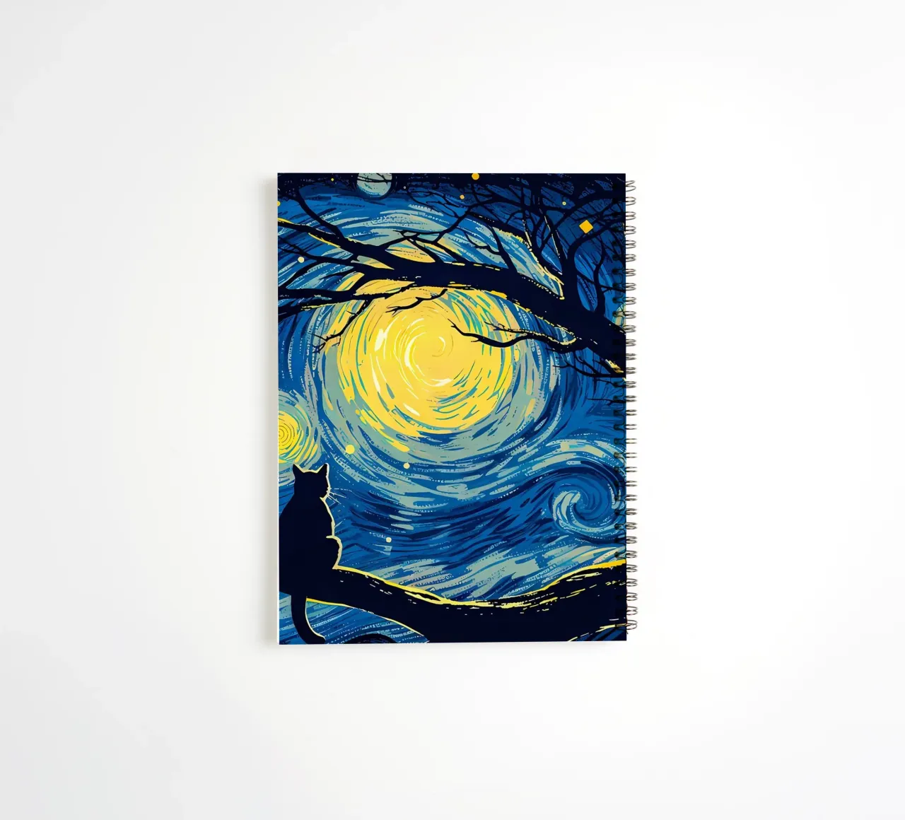 Cat Vangogh spiral notebook by Adrian Patel