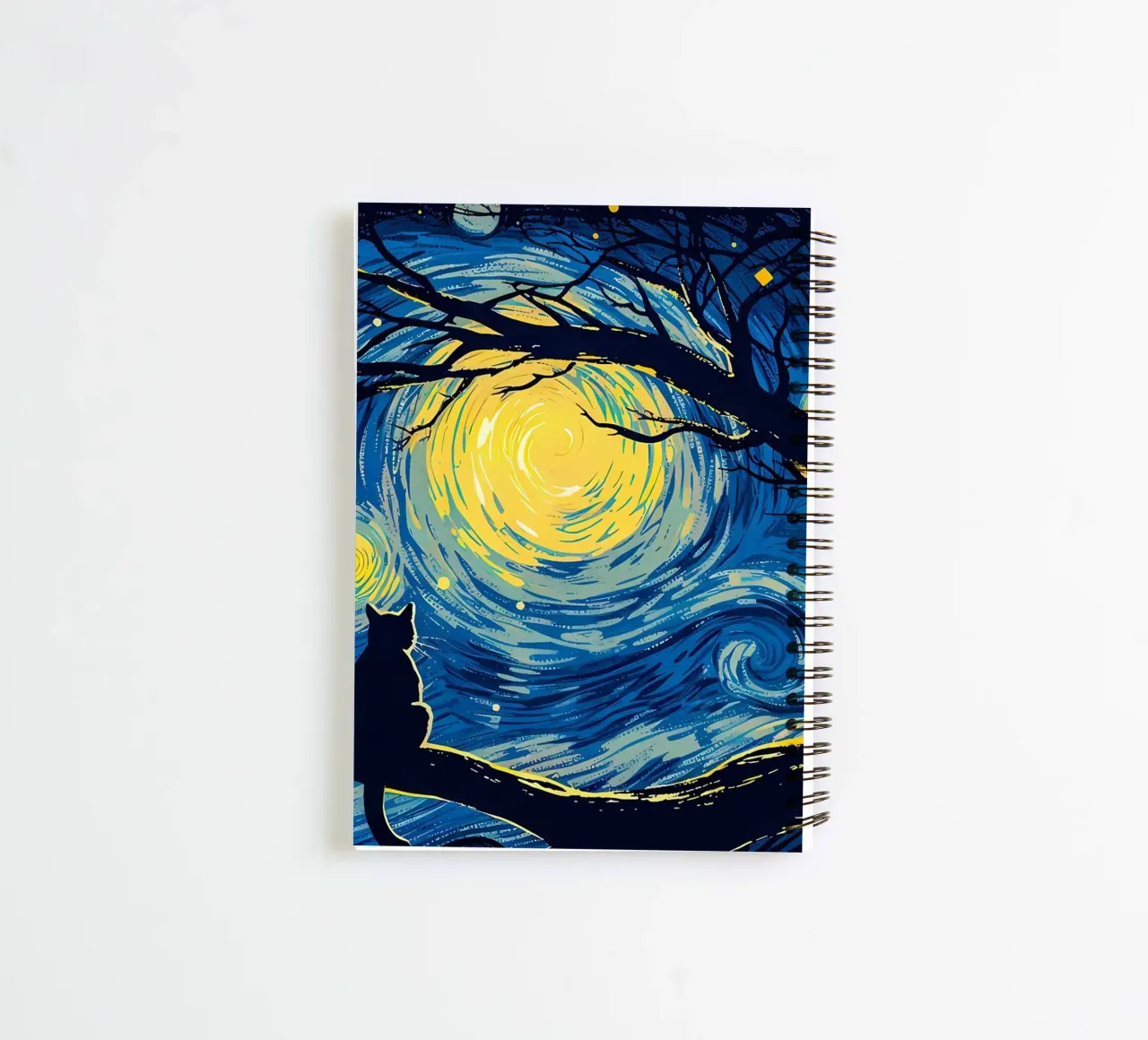 Cat Vangogh spiral notebook by Adrian Patel
