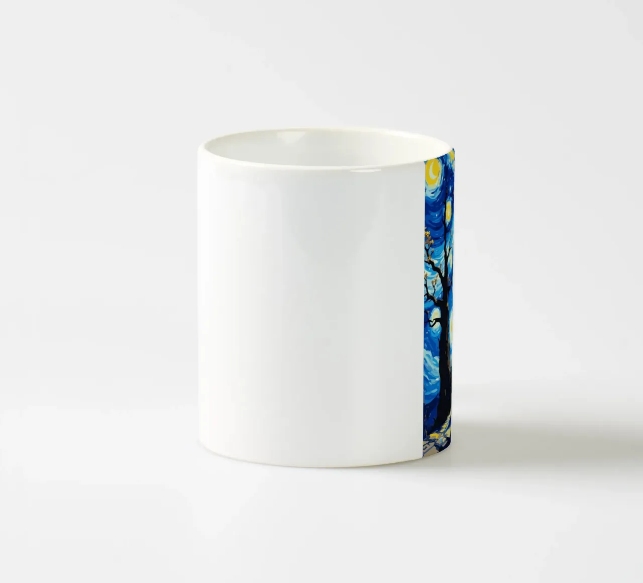 Notte stellata con cane tazza in ceramica da Adrian Patel