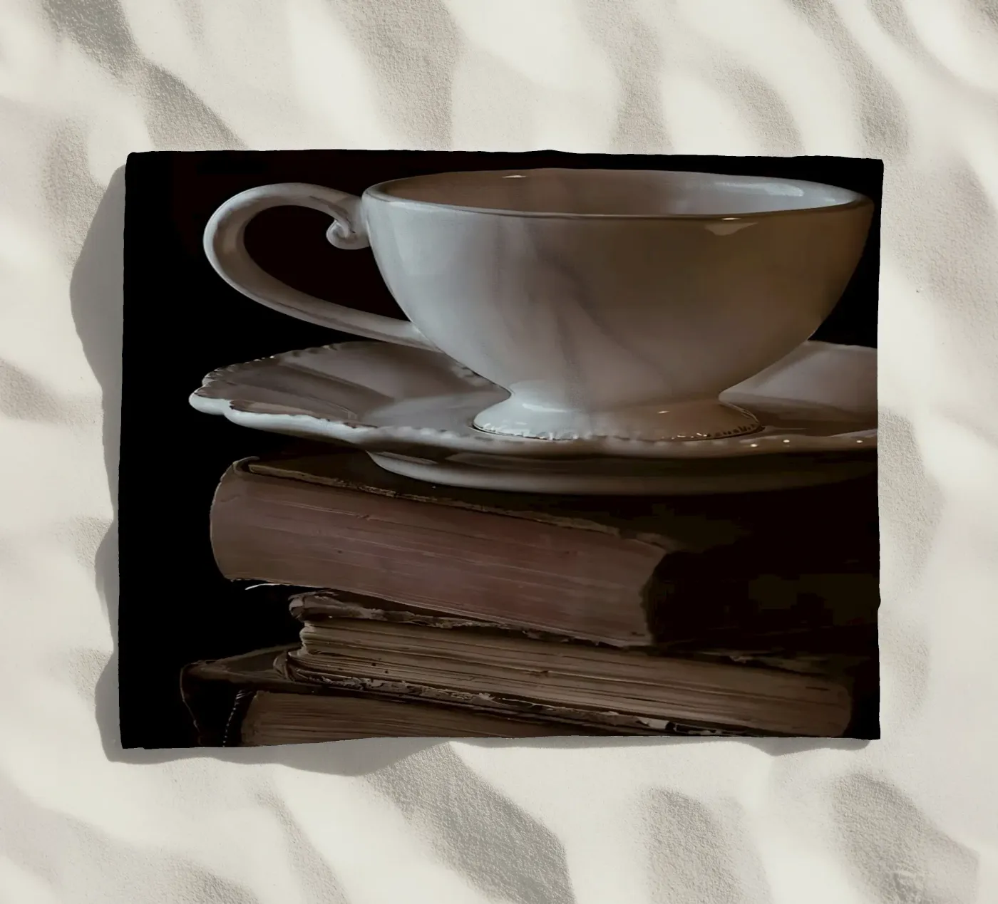 Tazza e libri telo mare da Aiden Garcia