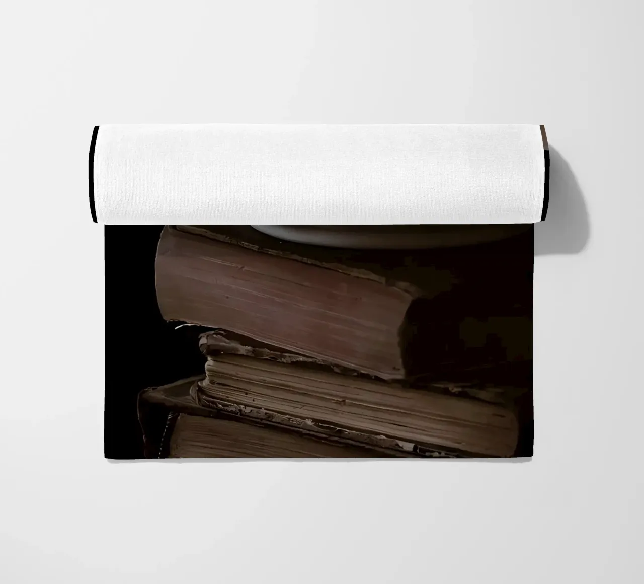 Cup and books beach towel by Aiden Garcia