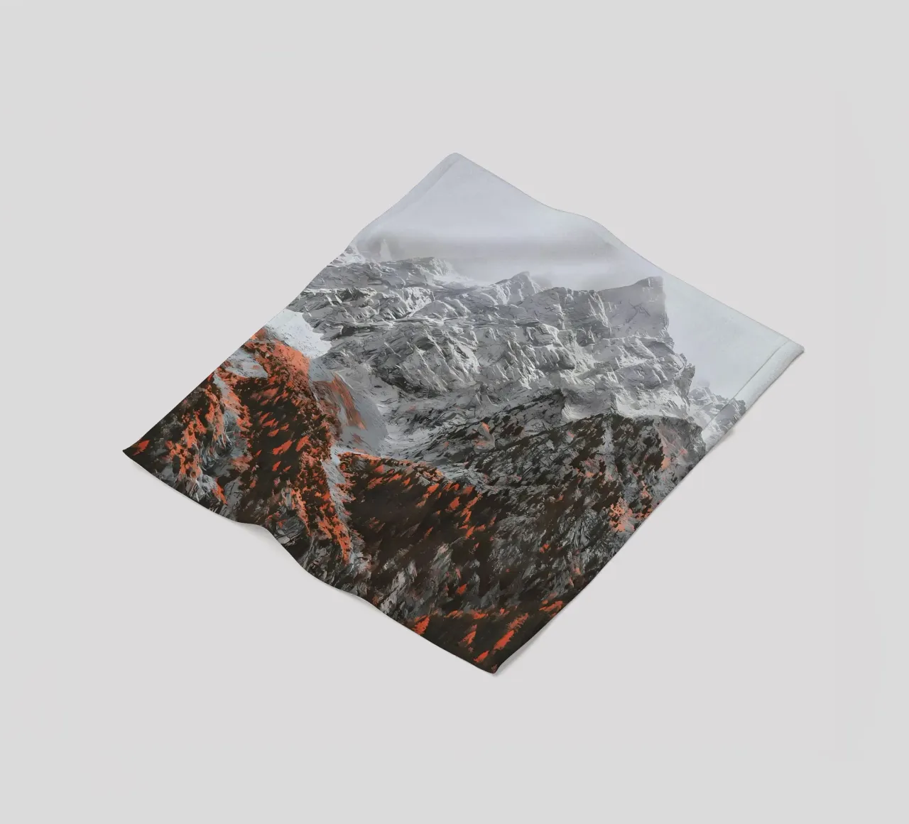 Orange spots fleece blanket by Matthew Katz