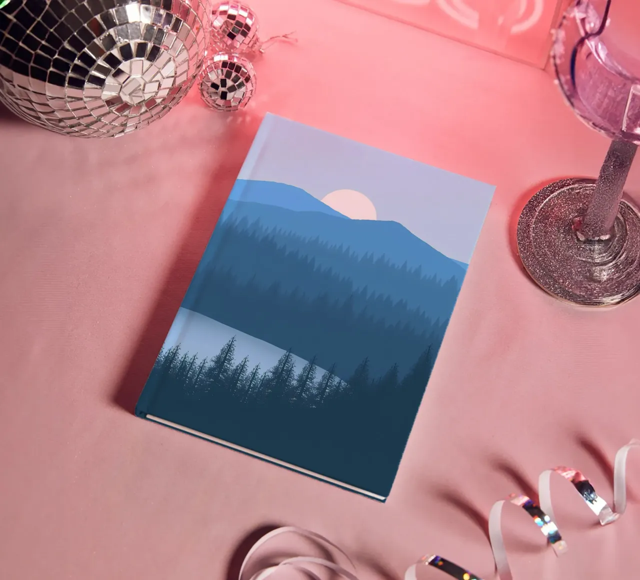 FLAT LANDSCAPE MOUNTAIN notebook by Bartosz Powalka
