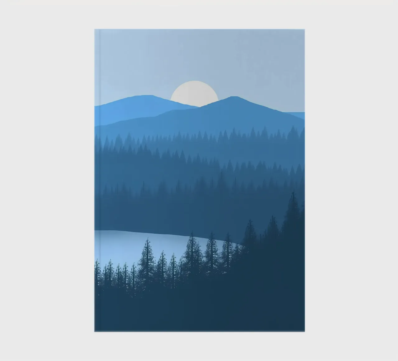 FLAT LANDSCAPE MOUNTAIN notebook by Bartosz Powalka