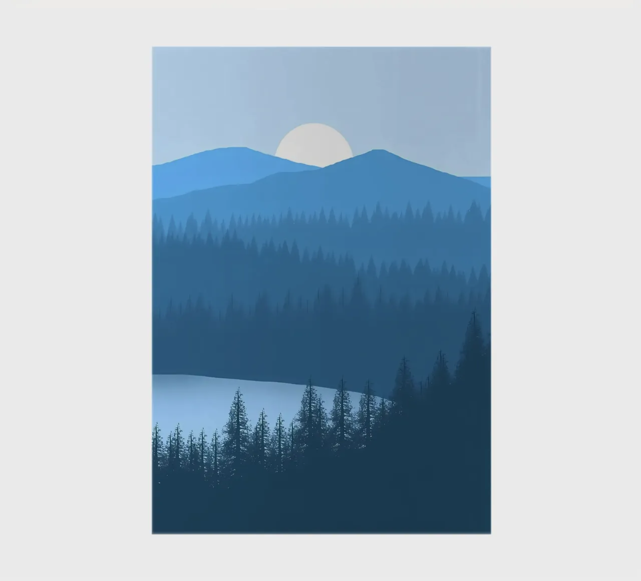 FLAT LANDSCAPE MOUNTAIN notebook by Bartosz Powalka