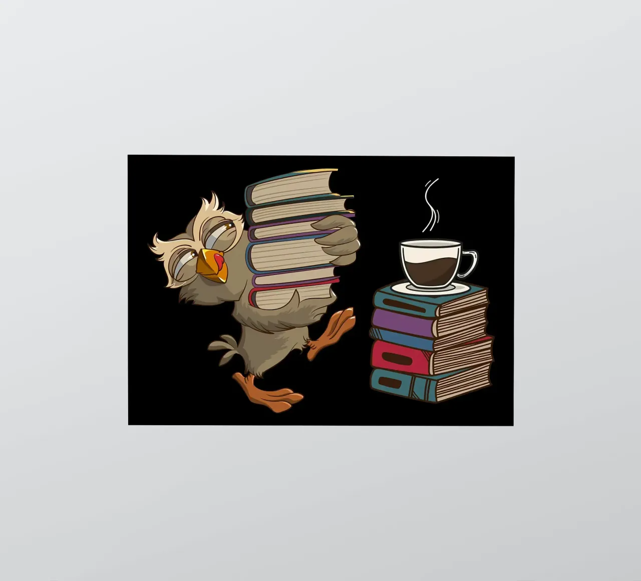 Coffee Owl Book Reading sticker by Aiden Garcia