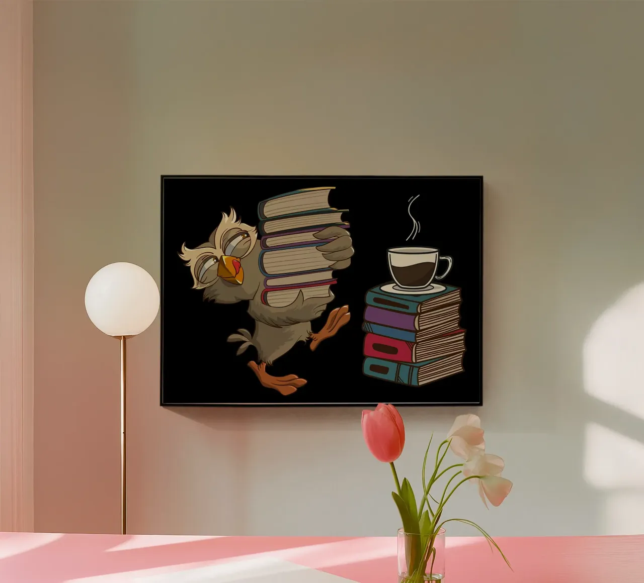 Caffè Gufo Lettura del libro plexiglass da Aiden Garcia