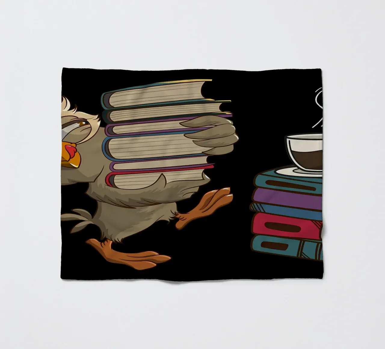 Caffè Gufo Lettura del libro coperta in pile da Aiden Garcia