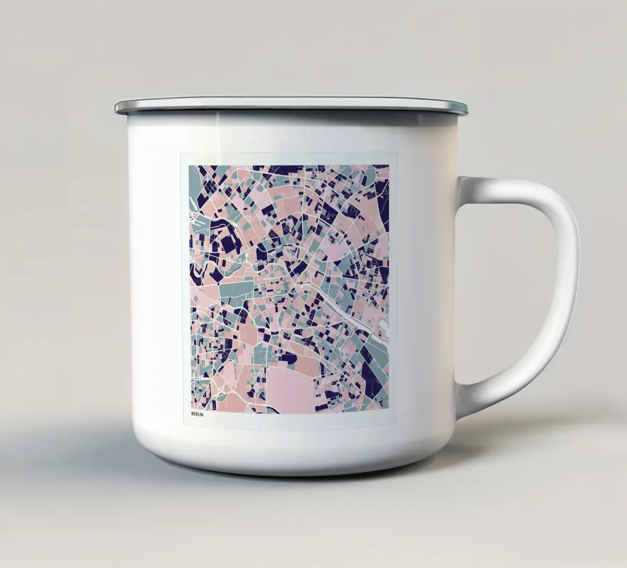 Berlin III tazza in smalto da The Cartography Collection