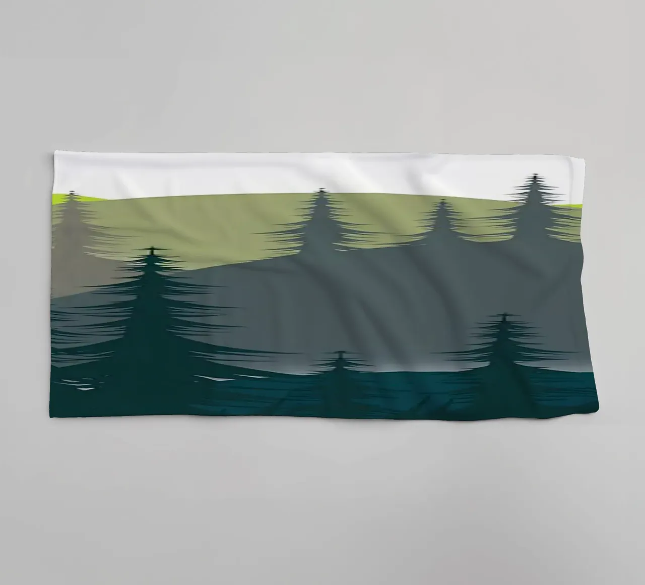 Green Landscape towel by Bartosz Powalka