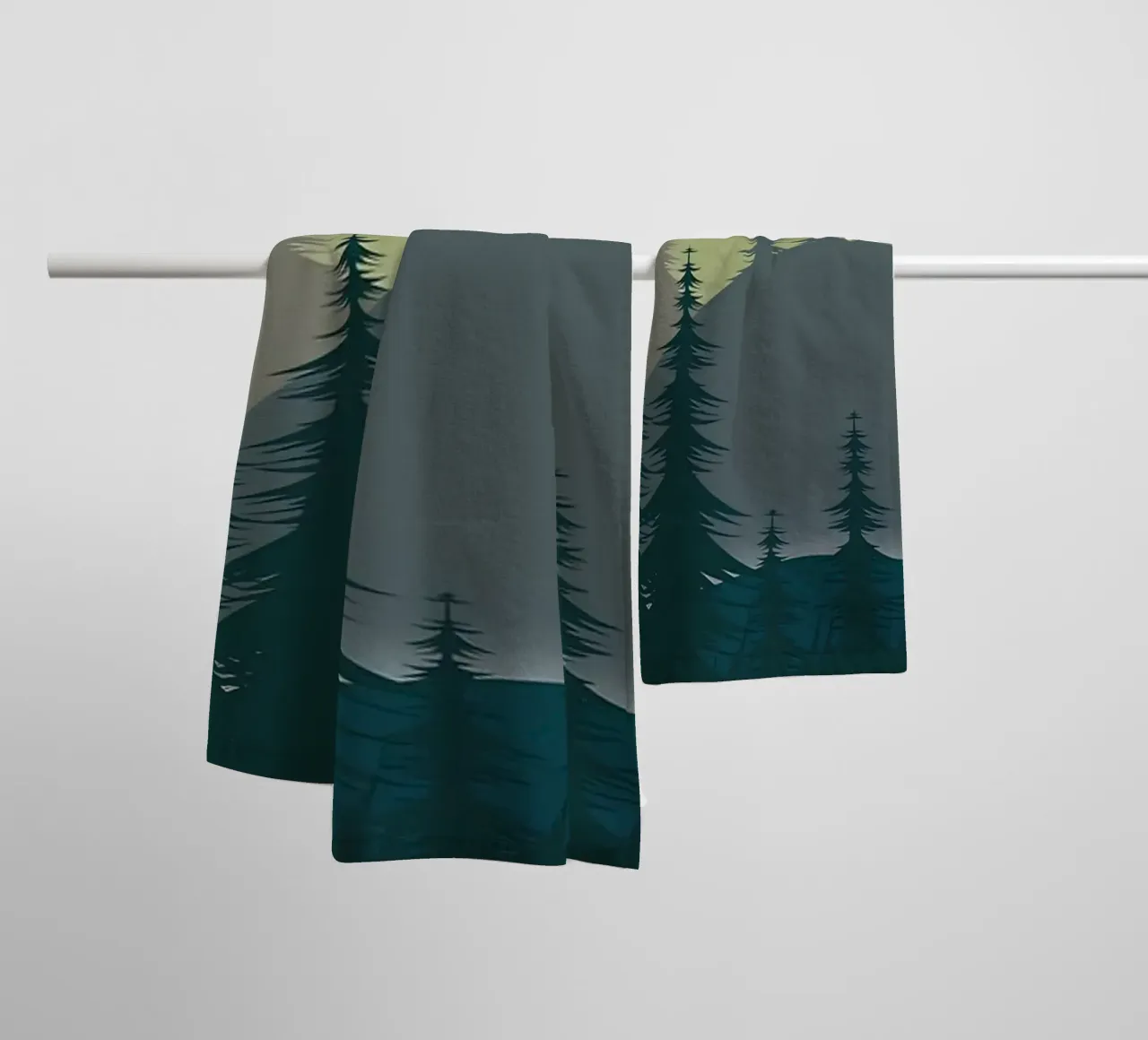 Green Landscape towel by Bartosz Powalka