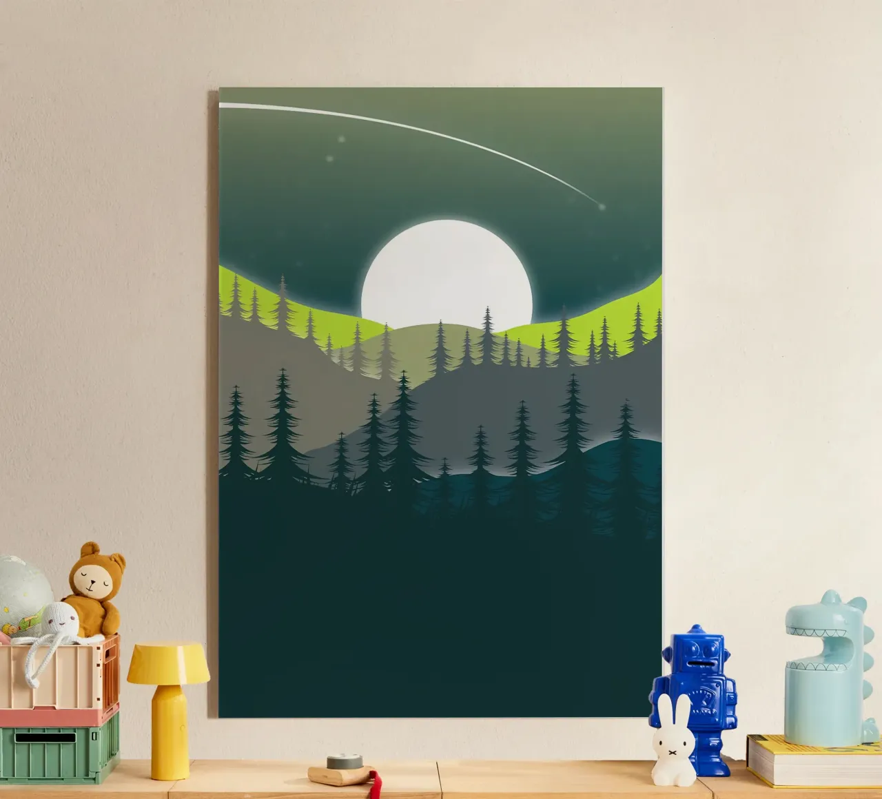 Green Landscape acrylic glass by Bartosz Powalka