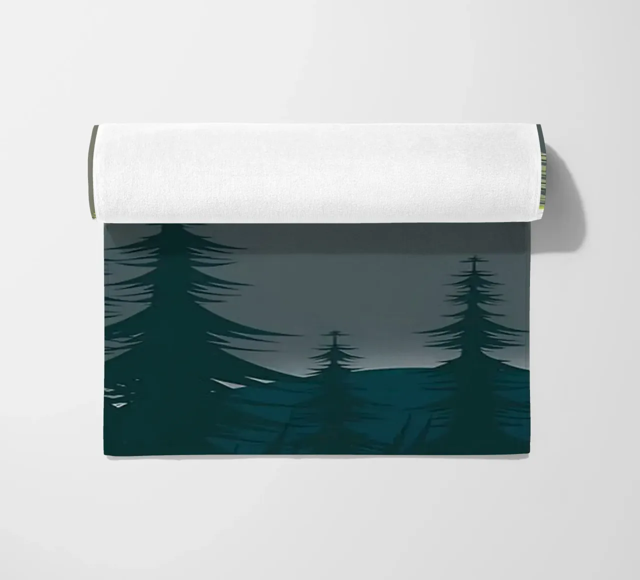 Green Landscape beach towel by Bartosz Powalka