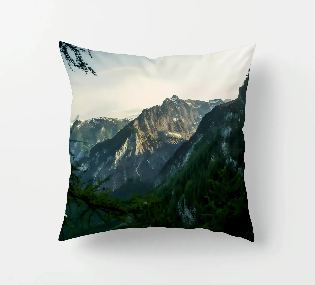Towering Cliffs decorative cushion by Matthew Katz