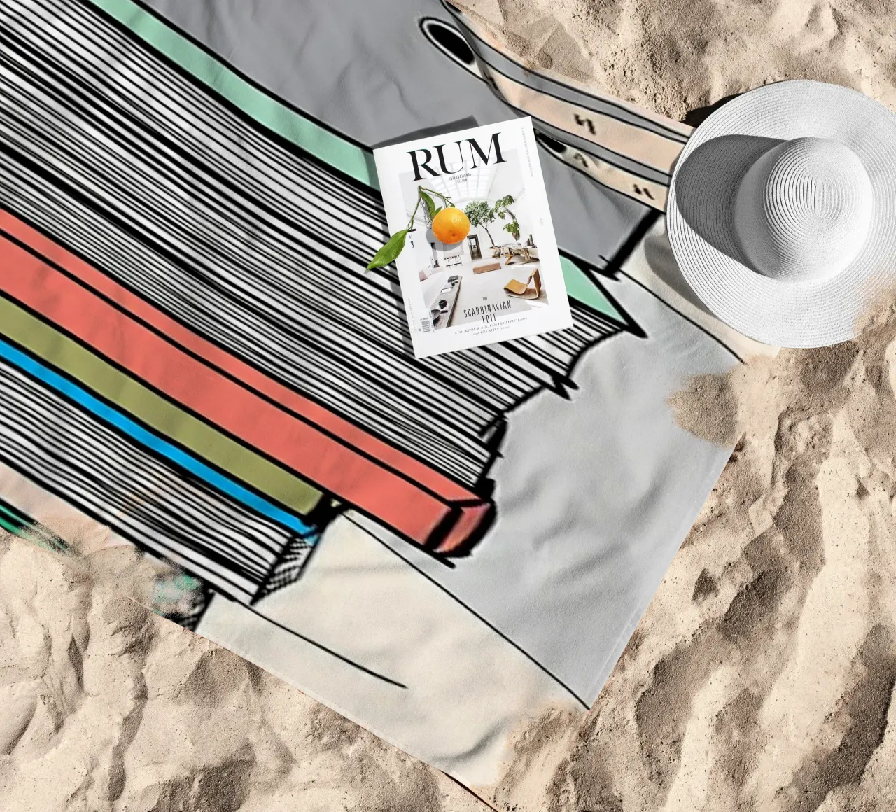 The Children Study Hard beach towel by Aiden Garcia