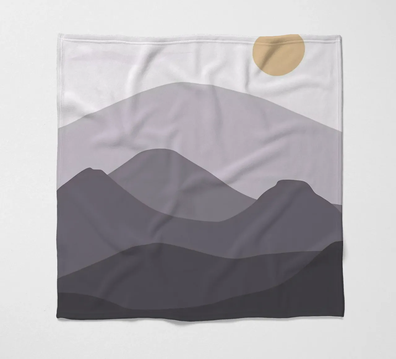 Mountain hill art fleece blanket by Bartosz Powalka