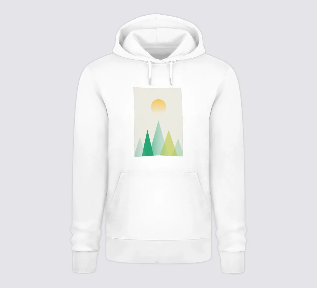 Montagne verdi astratte felpa con cappuccio da Bartosz Powalka